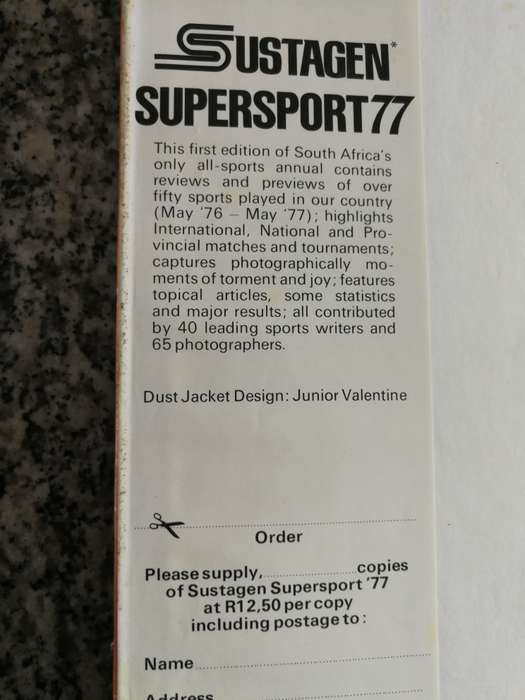 SOUTH AFRICA ALL SPORTS ANNUAL May 1976 to 1977 OVER 50 Sports SUSTAGEN SUPERSPORT77