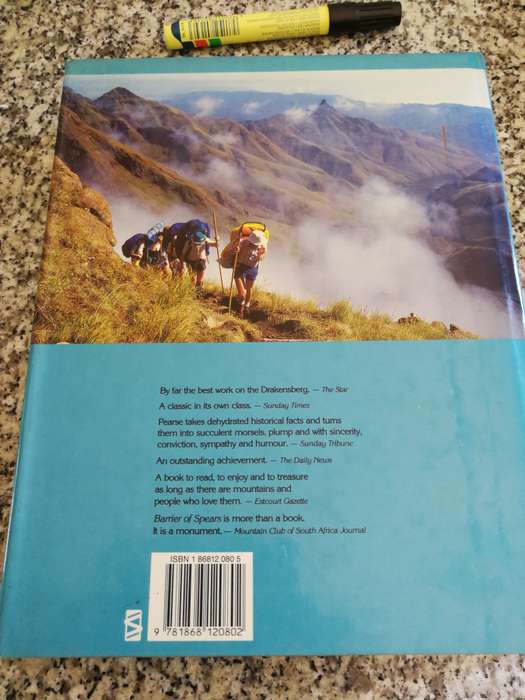 BARRIER OF SPEARS Drama of the Drakensberg R O PEARSE New Edition with JAMES BYROM ( Mountains )