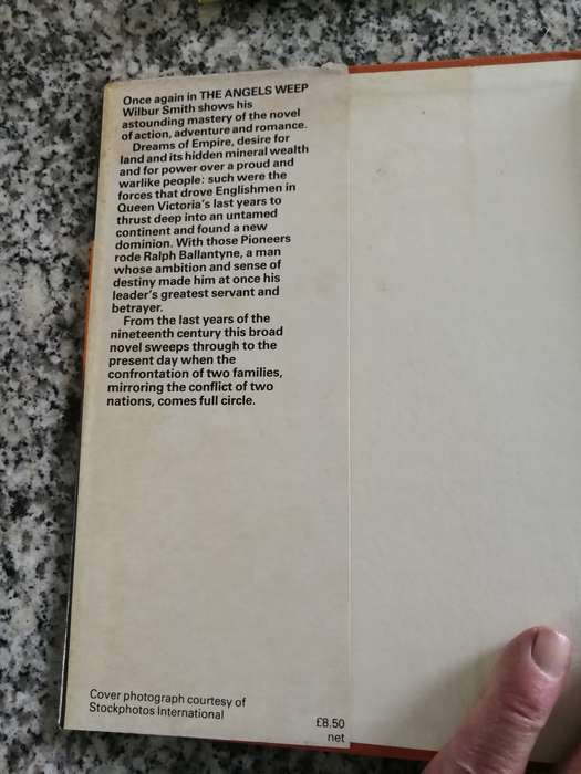 WILBUR SMITH ,  THE ANGELS WEEP , Publisher ,  HEINEMAN , First Published 1982