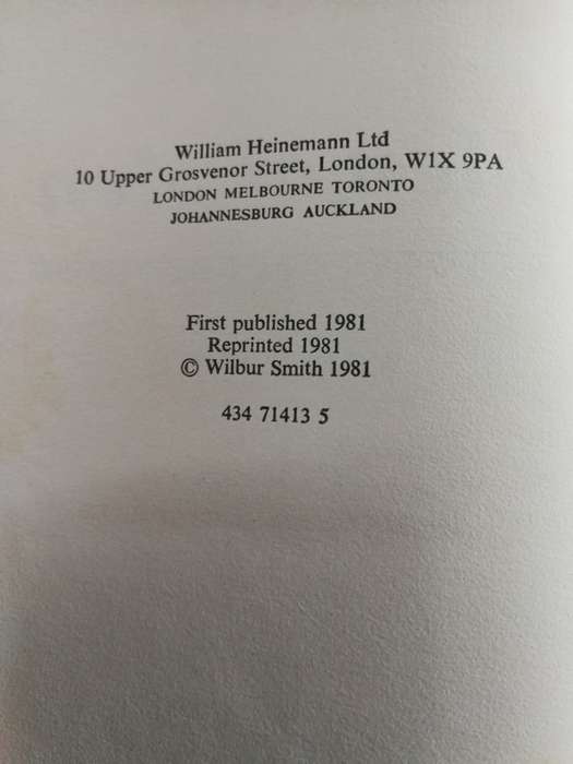 WILBUR SMITH MEN OF MEN Heineman Reprinted 1981