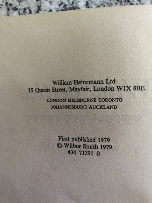 WILBUR SMITH WILD JUSTICE  Heineman First Published 1979