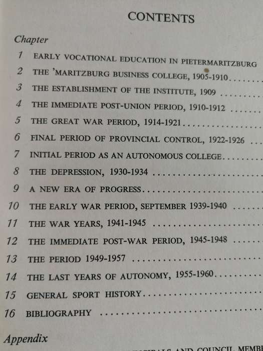 THE PIETERMARITZBURG TECHNICAL COLLEGE 1910 - 1960 R McCLELLAND  C E AXELSON T H J ESTERHUIZEN