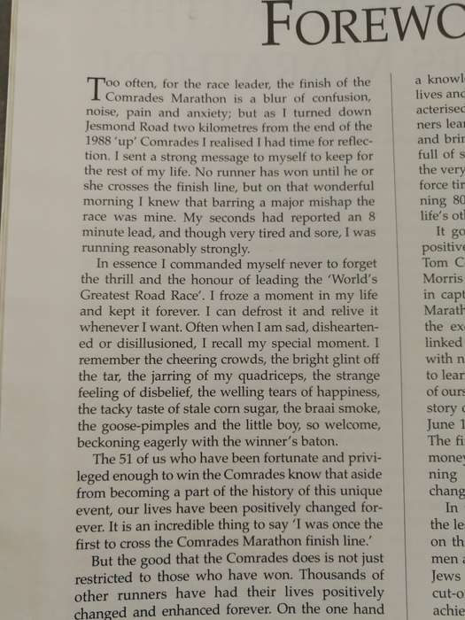 COMRADES MARATHON YEARBOOK TOM COTTREELL with IAN LAXTON & LARRY LOMBAARD (  running  )