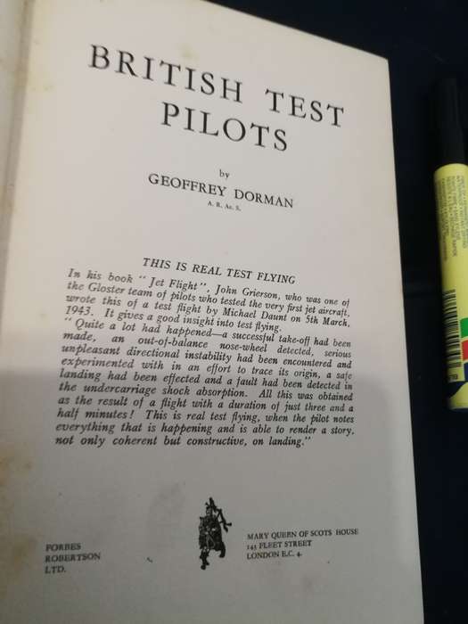 BRITISH TEST PILOTS GEOFFREY DORMAN  1950 (  fighter jets aviation RAF