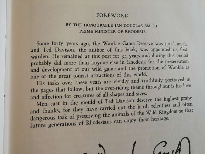 WANKIE The Story of a Great Game Reserve by TED DAVIDSON 1967 Wildlife Rhodesia Zimbabwe