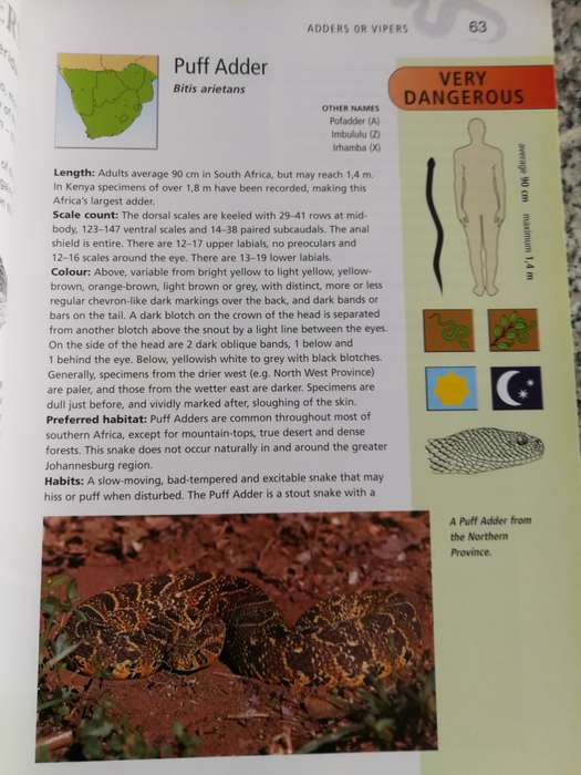 SNAKES OF SOUTHERN AFRICA A Complete Guide Second Edition 2004 JOHAN MARAIS