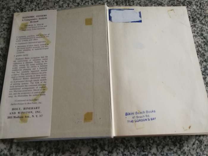 ECONOMIC SYSTEMS A COMPARITIVE ANALYSIS Revised Edition 1964 GEORGE N HALM