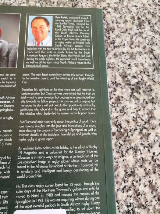 Signed WYNAND CLAASSEN More than just Rugby THE FINAL CHAPTER  with Dan Retief ( Springbok  )