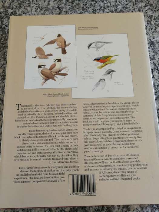 SHRIKES OF SOUTHERN AFRICA TONY HARRIS GRAEME ARNOTT in a protective slipcase birds birding