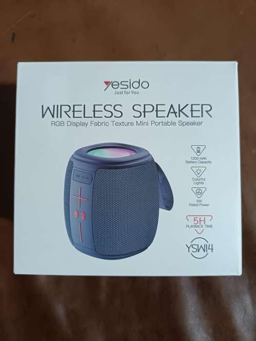 Yesido Wireless Speaker, RGB Display Fabric Texture, Mini Portable speaker
