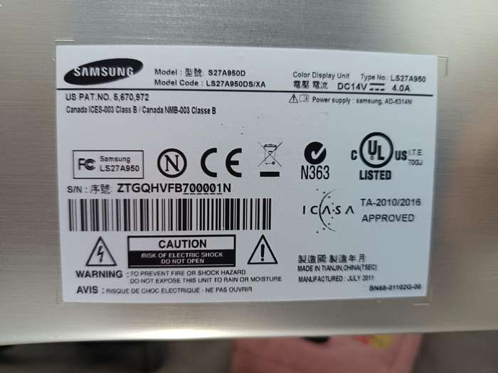 Samsung 27" S27A950DS/XA Series 9 LED 3D Monitor