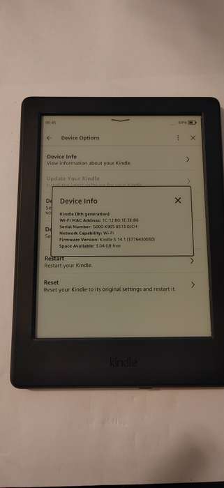 Amazon Kindle  8th Generation 6inch 4GB - Model G000 K9