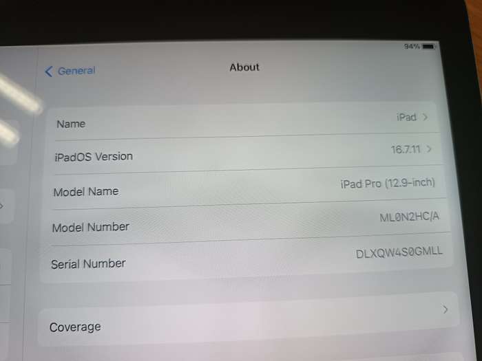 IPad PRO A1584 12.9INCH