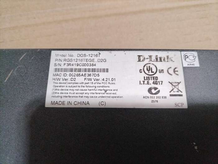 D-LINK  SWITCH DGS-1216T