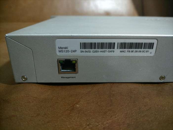 CISCO  Meraki MS 120-24P-Network Switch