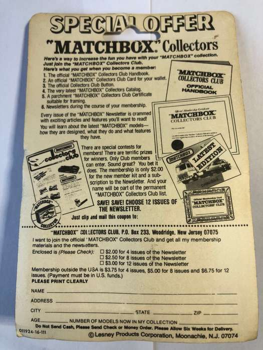 Matchbox No. 2 S2 Jet Buccaneer