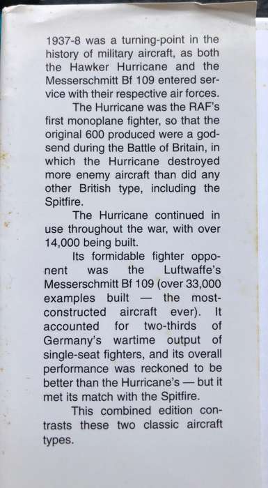 Hurricane and Messerschmitt - Chaz Bowyer and Armand van Ishoven