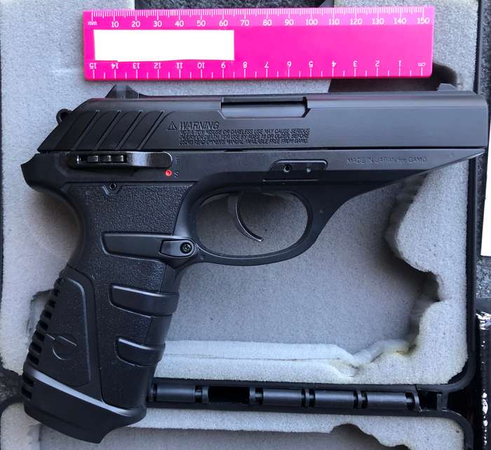 Gamo PT-25 air pistol in case
