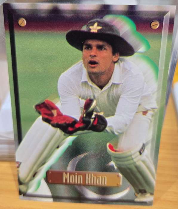 MOIN KHAN (Pakistan) 1997 South Africa SPORTS DECK CRICKET CARD #43