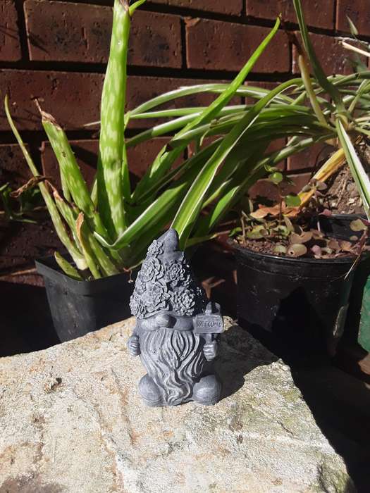 Mini Cement Gnome Set  5 Handmade Statues for Fairy Gardens, Plant Pots & Decor (11cm)
