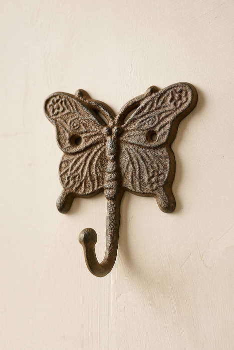 Cast Iron butterfly wall hook