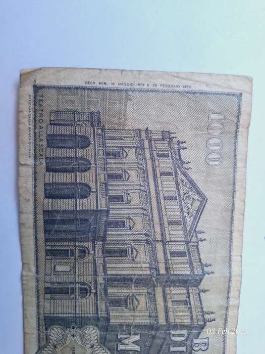 1969 1000 Lire bank note