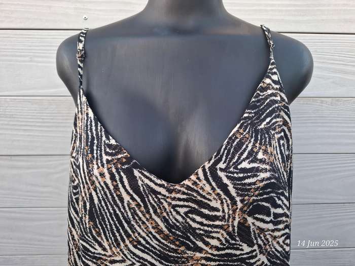 Zebra print thin strap top - 2XL