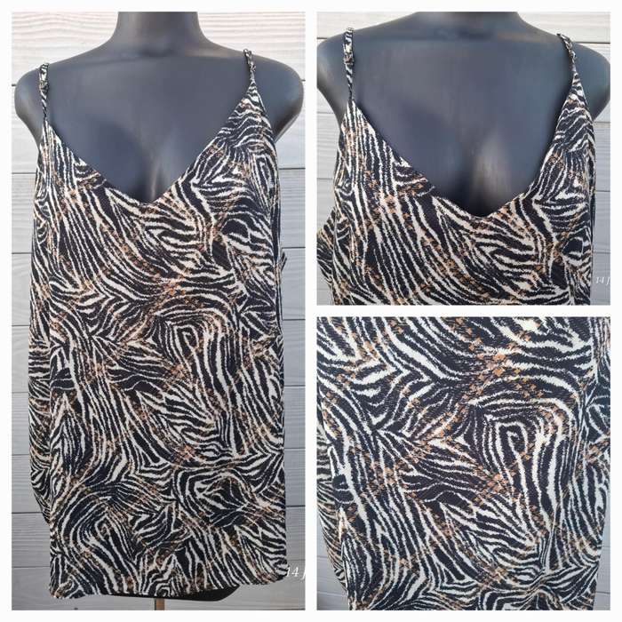 Zebra print thin strap top - 2XL