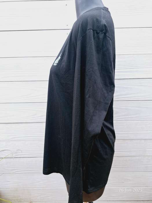 Unisex long sleeve black t-shirt - L