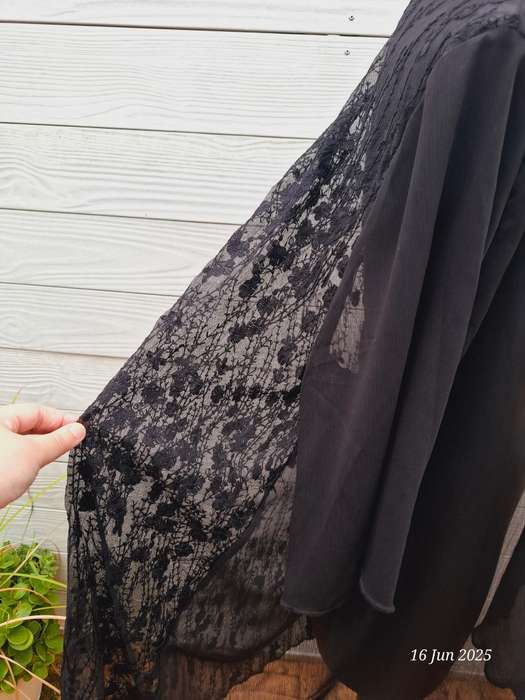 Short sleeve embroidery lace kimono Size 3XL