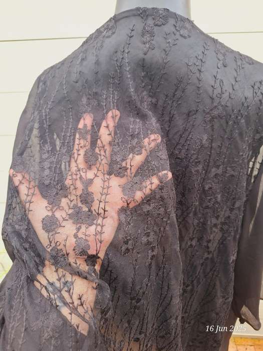 Short sleeve embroidery lace kimono Size 3XL