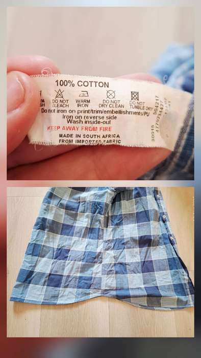 Mens Stoneharbour blue checkered short sleeve button shirt - XL