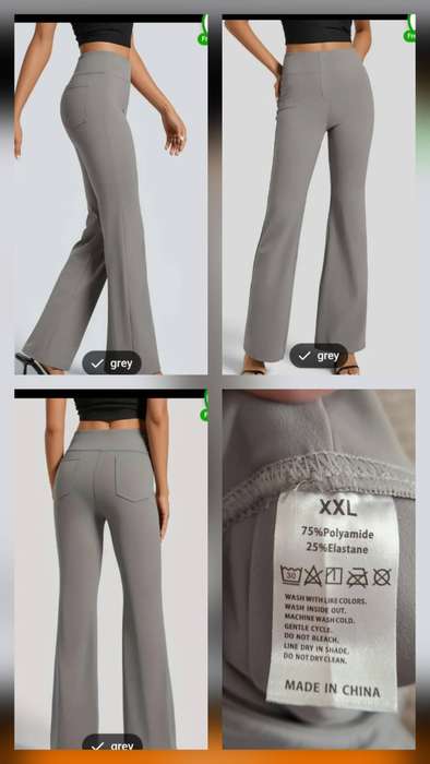 NEW grey flare leg pants