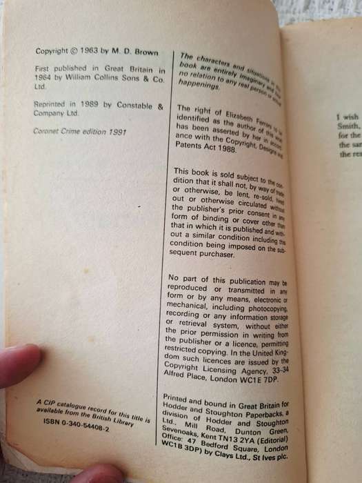A Legal Fiction (1964) a.k.a. The Decaying Gentlewoman by Elizabeth Ferrars