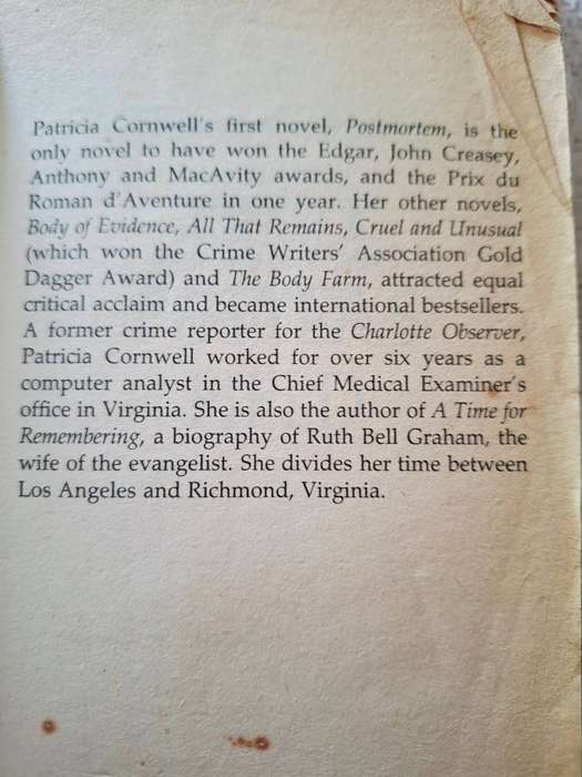 From Potters Field by Patricia Cornwell