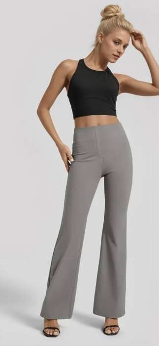 NEW grey flare leg pants XXL