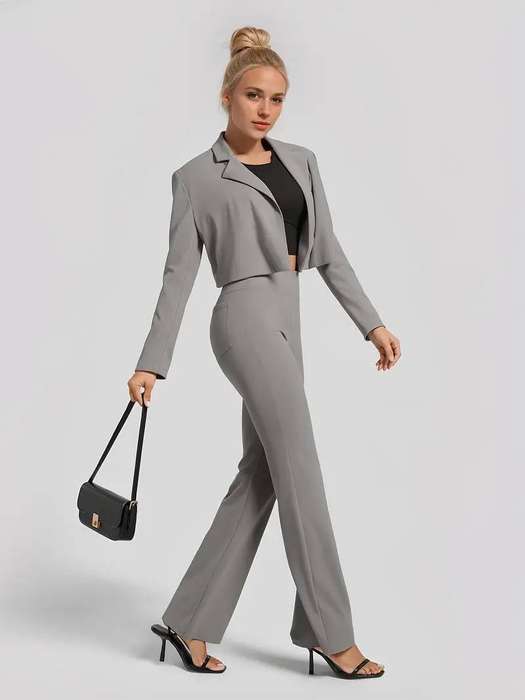 NEW grey flare leg pants XXL