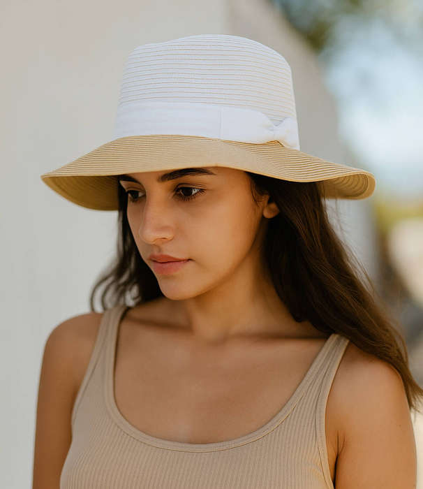 Fedora style sun hat