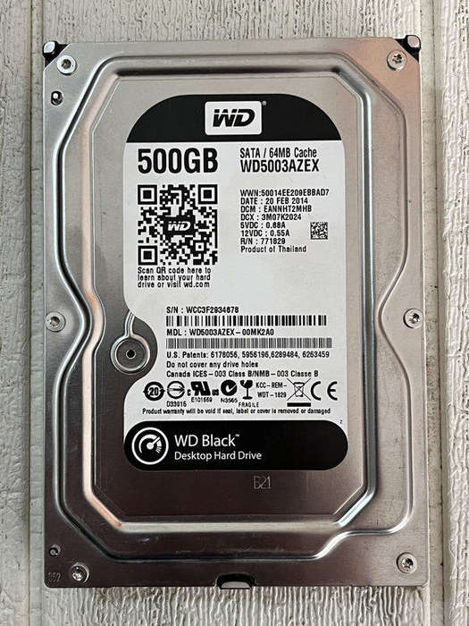 WD Black 500GB Desktop Hard Drive