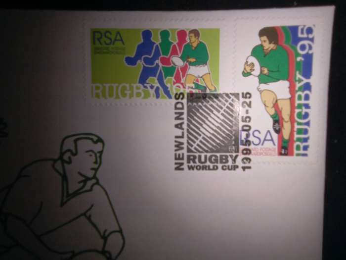 FDC Rugby '95 Newlands stamp (AK-112A)