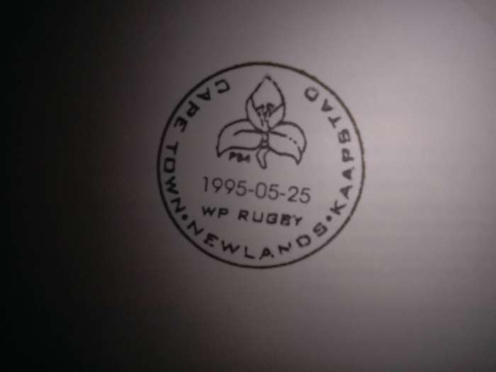 FDC Rugby '95 Large Stamp Newlands (AK-111A)