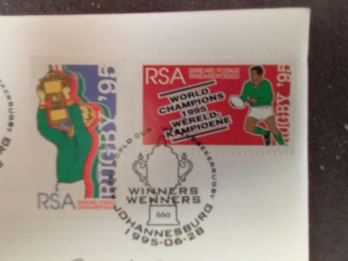 FDC Rugby World Cup '95 (Joel Stransky) (AK-158D)