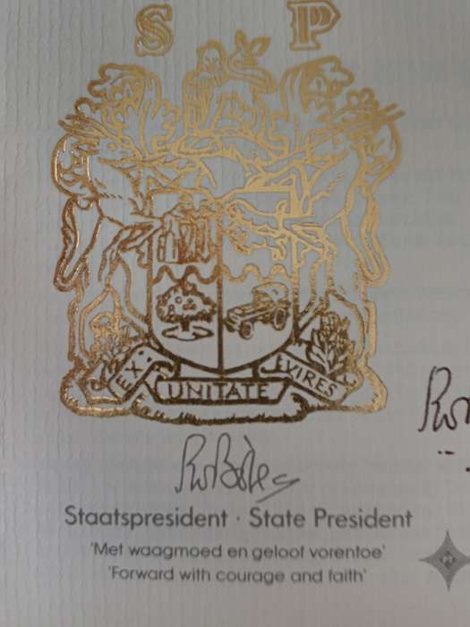 FDC Special Issue SA State President PW Botha (AK-164E)
