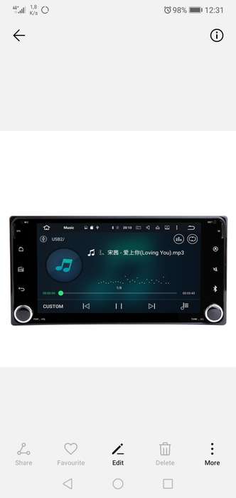 Toyota Hilux/Fortuner Android radio with GPS and rear view camera
