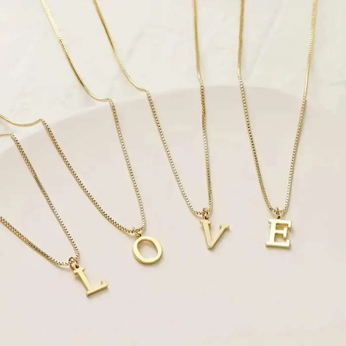 Pendant Name Chain K / O / T / E / Z / S / M