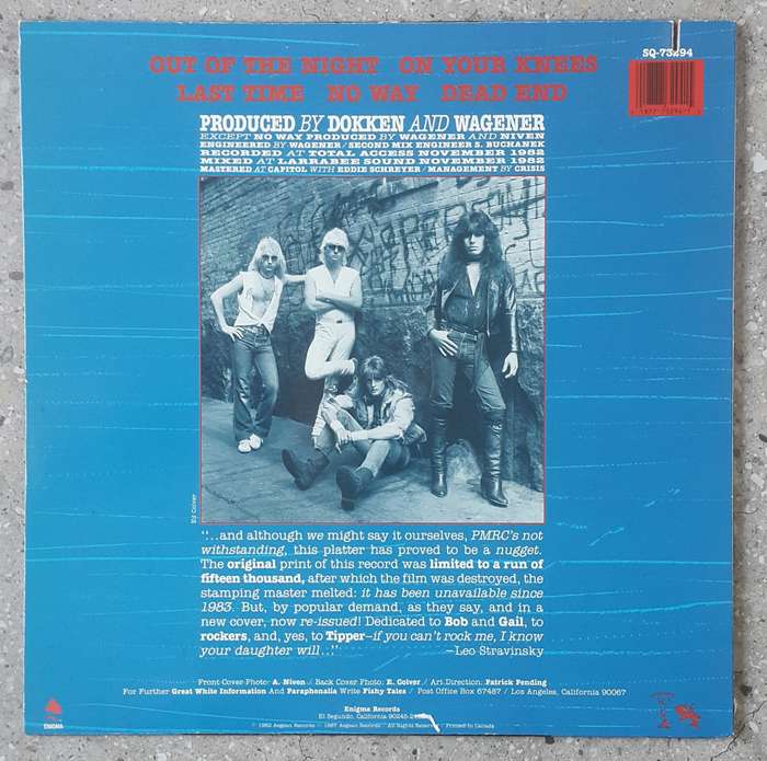GREAT WHITE - ON YOUR KNEES(First Album)  Vinyl, Country: US Released: 1987