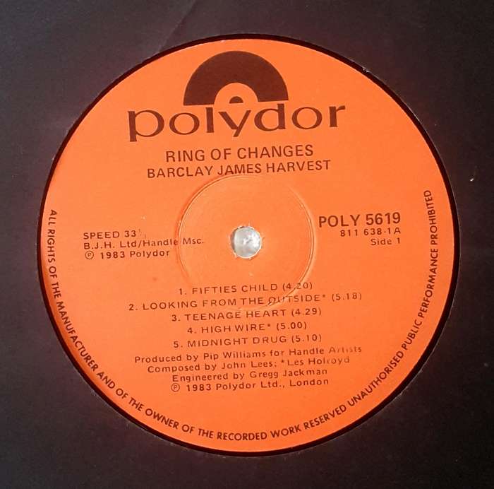 BARCLAY JAMES HARVEST - RING OF CHANGES Vinyl, LP, Album, Country: South Africa Released: 1983