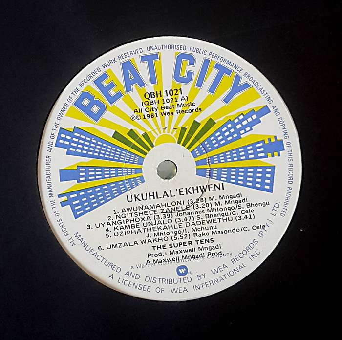 THE SUPER TENS - UKUHLAL'EKHWENI Vinyl, LP, Album Country: South Africa Released: 1981