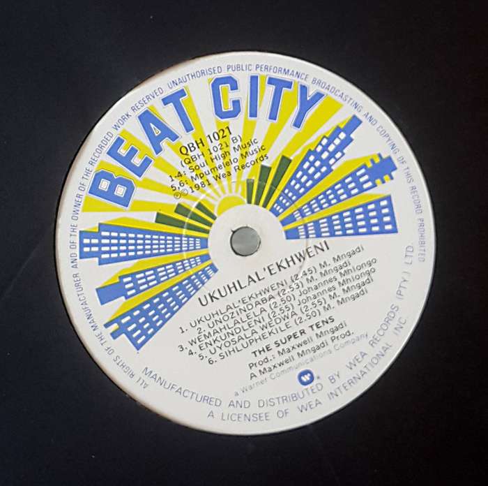 THE SUPER TENS - UKUHLAL'EKHWENI Vinyl, LP, Album Country: South Africa Released: 1981