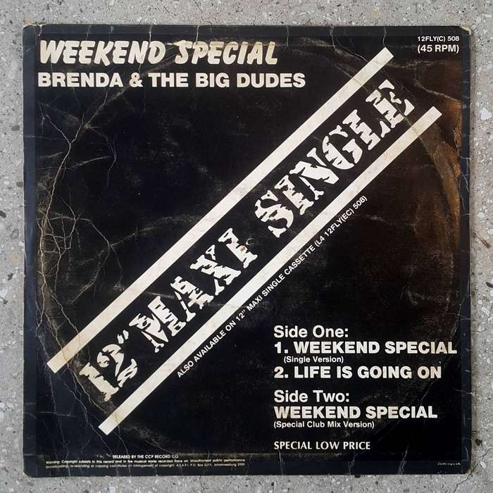 BRENDA & THE BIG DUDES - WEEKEND SPECIAL Vinyl, 12", 45 RPM, Maxi-Single Country: SA Released 1983